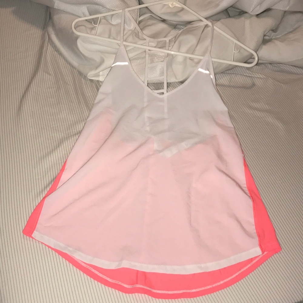 Neon Pink & White LULULEMON TOP SIZE 2
